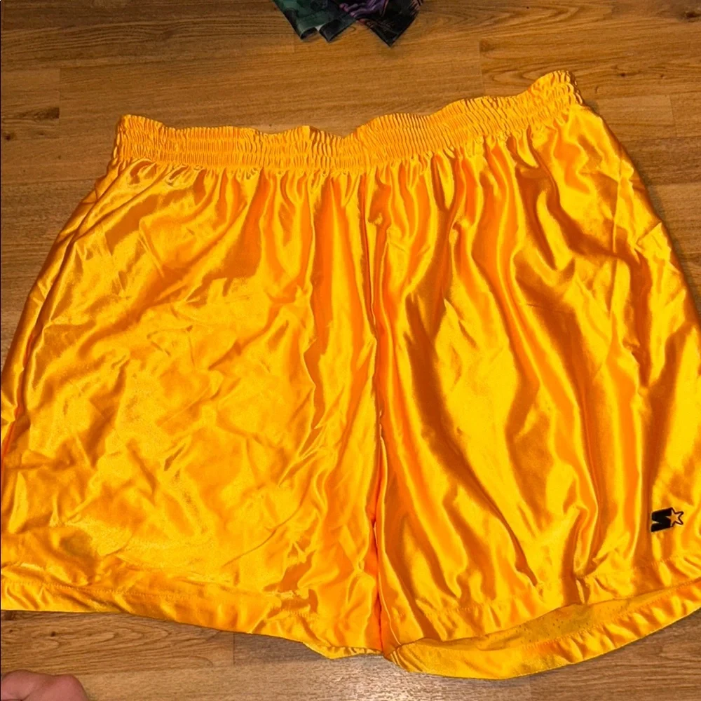 STARTER Golden Yellow Sports Shorts - Picture 1 of 3
